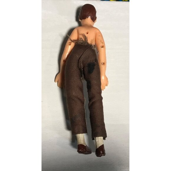 Vintage Marx Dollhouse Family Rubber Mom Dad Child Baby Bendable Poseable 2"- 5" - Picture 7 of 16